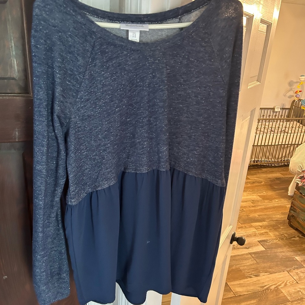 Maternity Navy Shirt